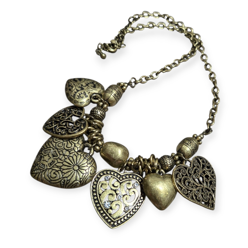 Gold Heart Charm Necklace